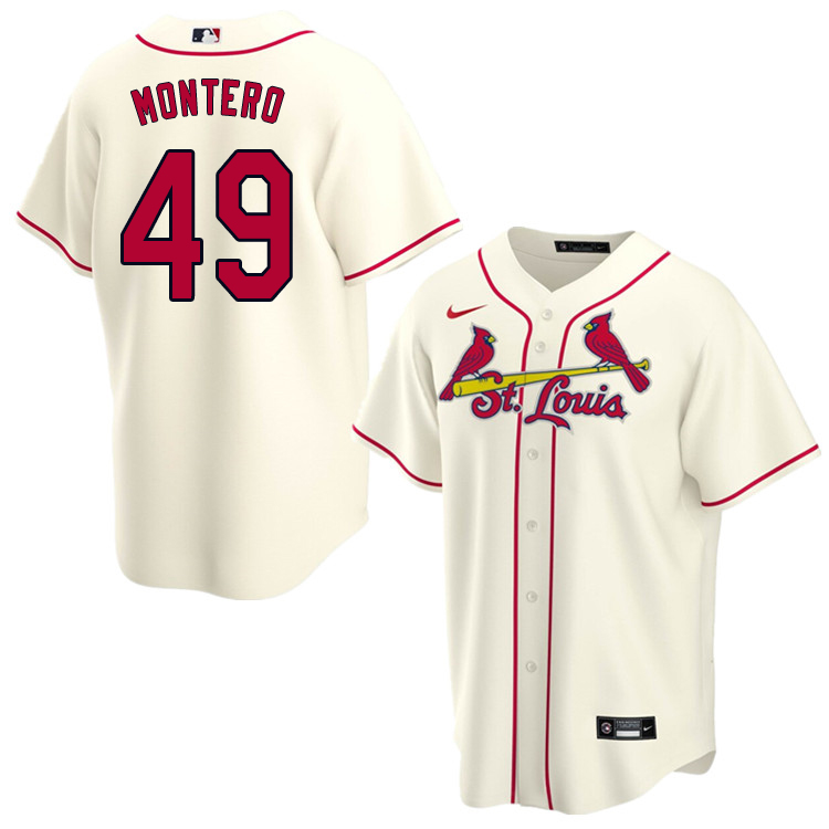 Nike Men #49 Elehuris Montero St.Louis Cardinals Baseball Jerseys Sale-Cream